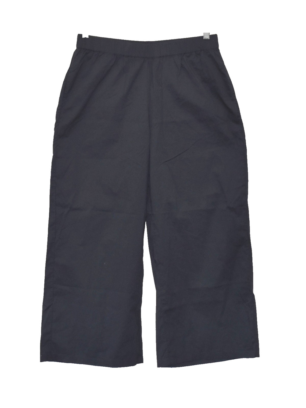 A6 NWT QUINCE Lightweight Navy Cotton Poplin Wide Leg Pants Size M
